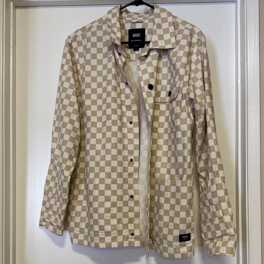 Vans Beige Checkered Drill Chore Coat